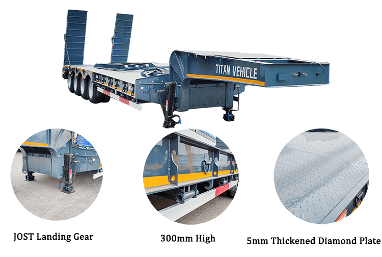 100 Tons Low Bed Trailer for Sale in Guam 