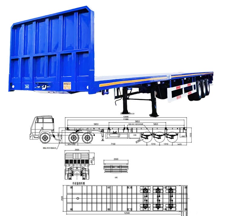 New 40 Foot Flatbed Semi Trailer for Sale in Guam