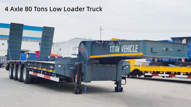 4 Axle 80 Tons Low Loader Truck