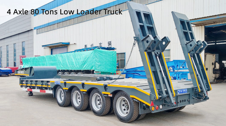 4 Axle 80 Tons Low Loader Truck