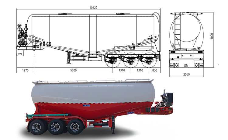  Bulker Cement Tanker Trailer