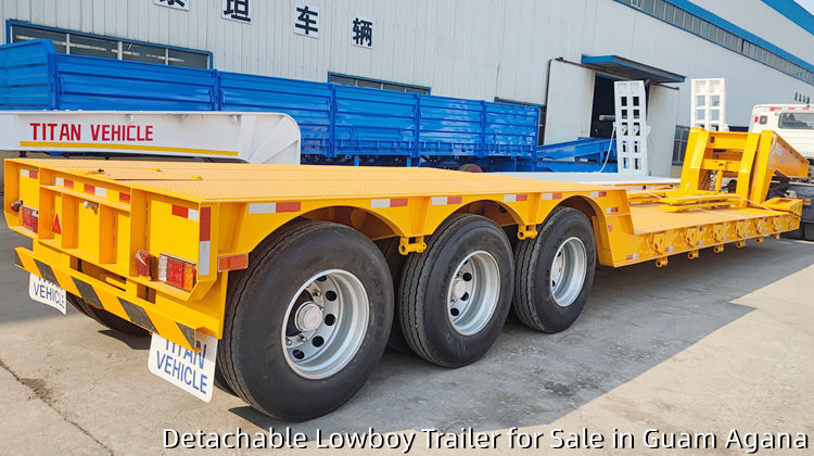 3 Axle 80 Tons RNG Lowboy Trailer | Detachable Lowboy Trailer for Sale in Guam Agana