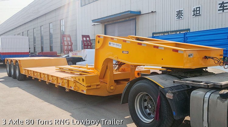 3 Axle 80 Tons RNG Lowboy Trailer | Detachable Lowboy Trailer for Sale in Guam Agana