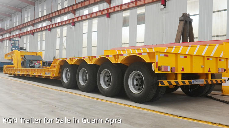 4 Axle 100 Tons Detachable Trailer | RGN Trailer for Sale in Guam Apra