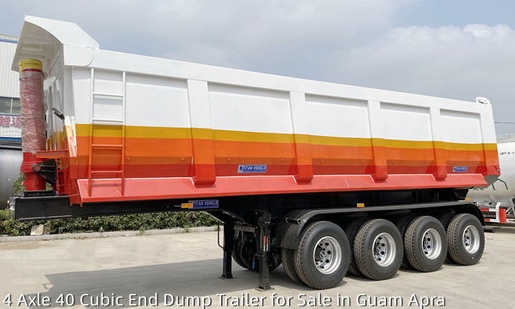 4 Axle 40 Cubic End Dump Trailer for Sale in Guam Apra