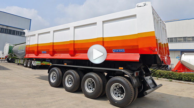 4 Axle 40 Cubic End Dump Trailer for Sale in Guam Apra