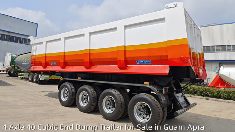 4 Axle 40 Cubic End Dump Trailer for Sale in Guam Apra