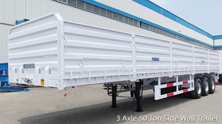 3 Axle 50 Ton Side Wall Trailer | Sidewall Trailer for Sale in Guam Agana