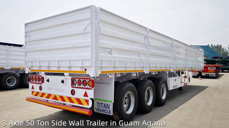 3 Axle 50 Ton Side Wall Trailer | Sidewall Trailer for Sale in Guam Agana