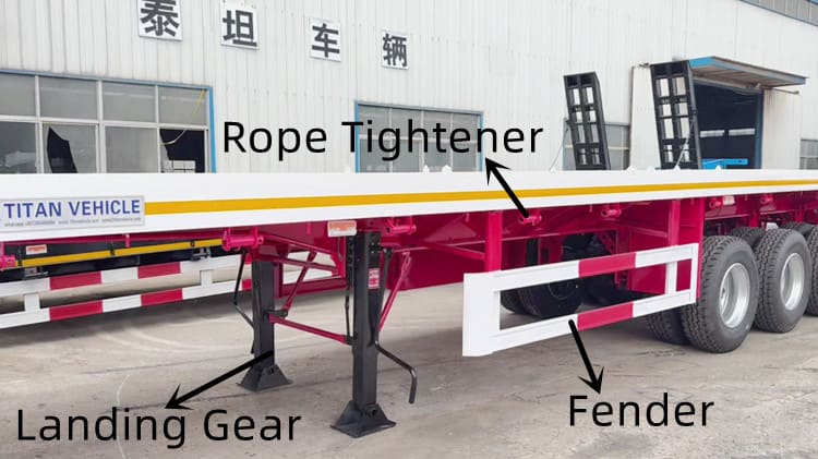 4 Axle 40Ft Flatbed Semi Trailer for Sale in Guam