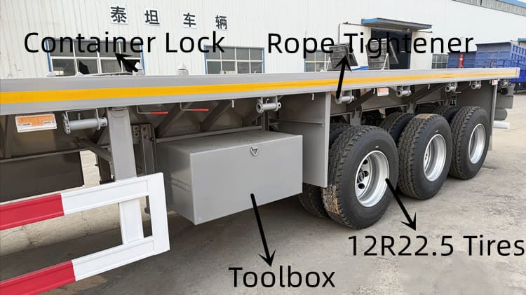 Tri Axle 40 Feet Flatbed Trailer in Guam Apra