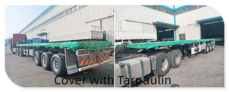 Tri Axle 40 Feet Flatbed Trailer in Guam Apra