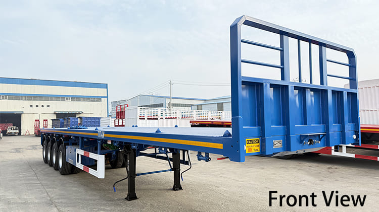 Cheap 4 Axle Flatbed Semi Trailer for Sale in Guam Agana
