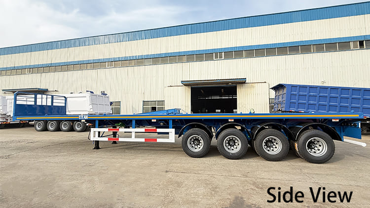 Cheap 4 Axle Flatbed Semi Trailer for Sale in Guam Agana