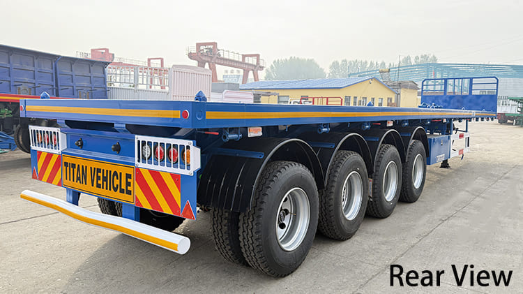 Cheap 4 Axle Flatbed Semi Trailer for Sale in Guam Agana