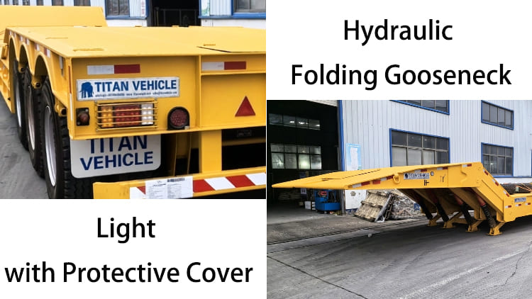 Tri Axle 80 Ton Hydraulic Folding Gooseneck Trailer for Sale in Guam