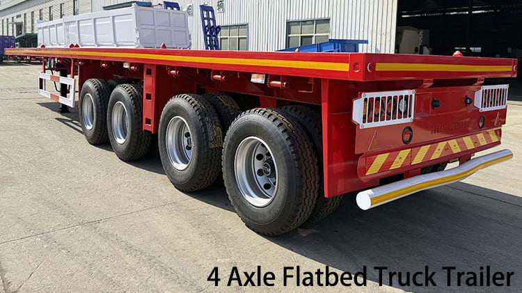 4 Axle 48 Ft Flatbed Truck Trailer for Sale in Guam