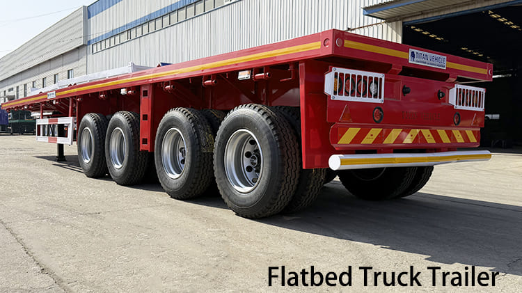 4 Axle 48 Ft Flatbed Truck Trailer for Sale in Guam