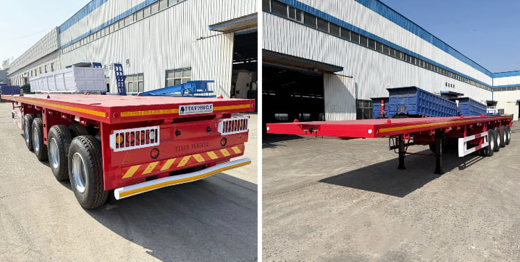 4 Axle 48 Ft Flatbed Truck Trailer for Sale in Guam
