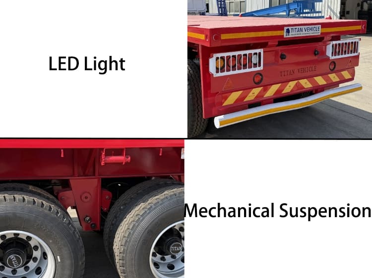 4 Axle 48 Ft Flatbed Truck Trailer for Sale in Guam