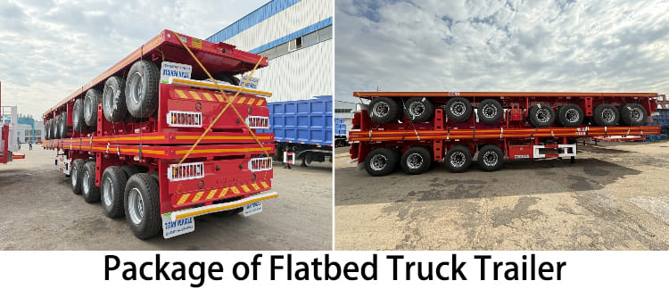 4 Axle 48 Ft Flatbed Truck Trailer for Sale in Guam