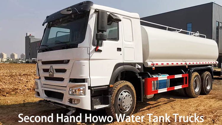 LHD Second Hand Howo 371 HP Water Tank Trucks for Sale in Guam