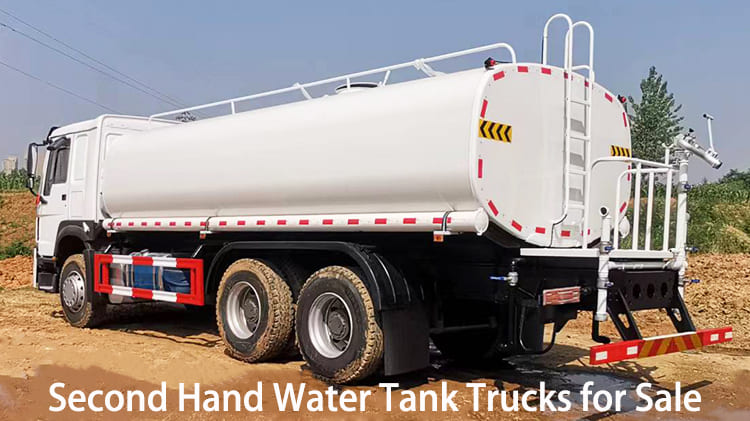 LHD Second Hand Howo 371 HP Water Tank Trucks for Sale in Guam
