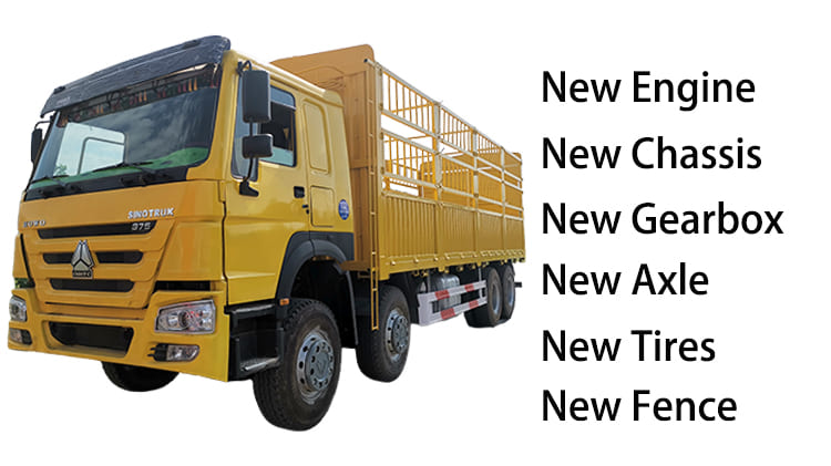 8x4 Used Sinotruk Howo Stake Cargo Truck for Sale in Guam