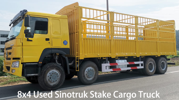 8x4 Used Sinotruk Howo Stake Cargo Truck for Sale in Guam