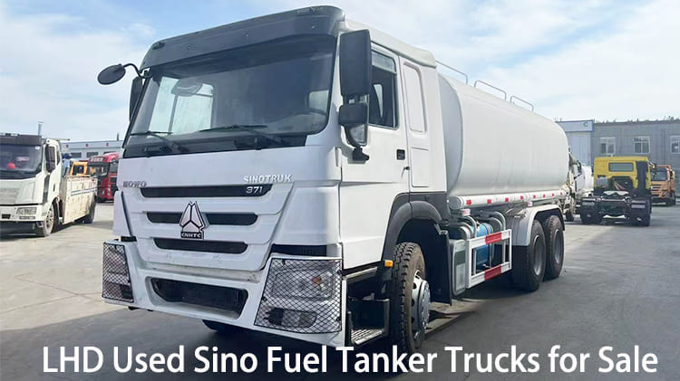LHD Used Sino Fuel Tanker Trucks 371 HP for Sale in Guam