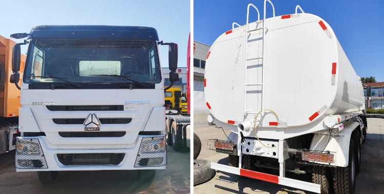 LHD Used Sino Fuel Tanker Trucks 371 HP for Sale in Guam