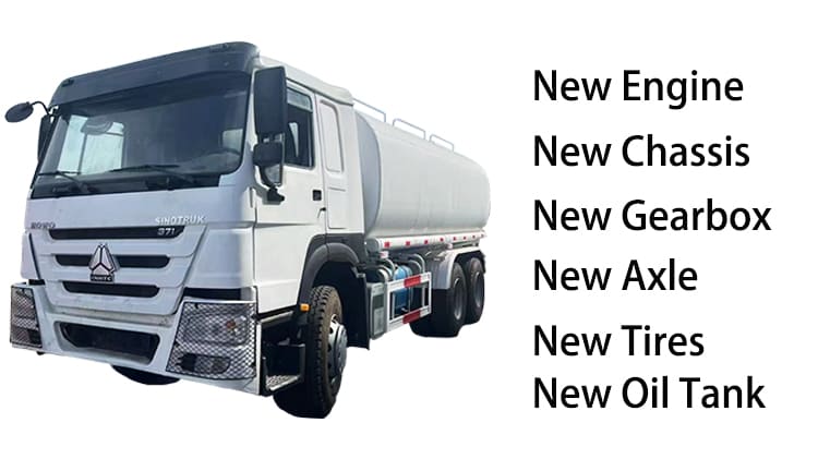 LHD Used Sino Fuel Tanker Trucks 371 HP for Sale in Guam