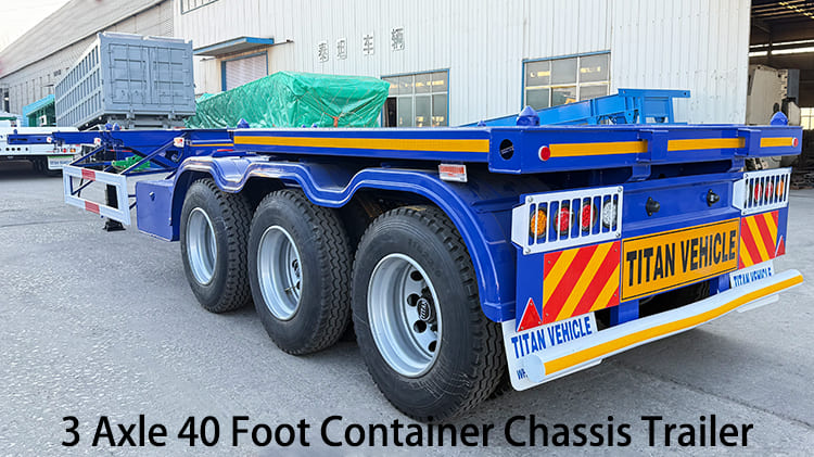 3 Axle 40 Foot Container Chassis Trailer for Sale in Guam
