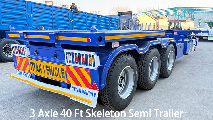 3 Axle 40 Ft Skeleton Semi Trailer for Sale in Guam
