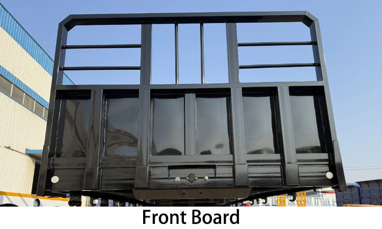3 Axle Flatbed Truck Trailer with Front Board for Sale in Guam