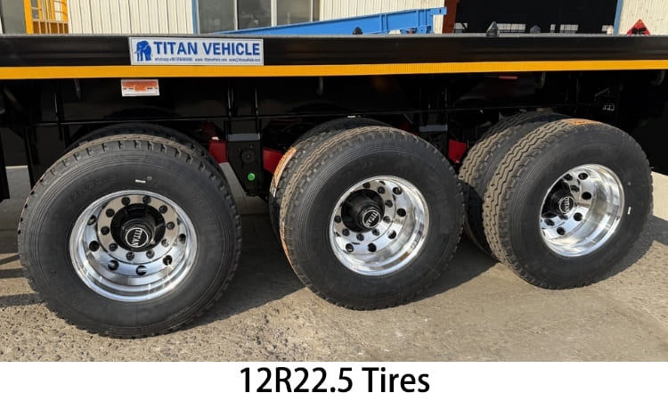 3 Axle Flatbed Truck Trailer with Front Board for Sale in Guam