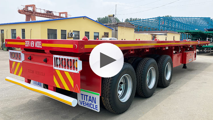 3 Axle 40 Foot Flat Bed Semi Trailer for Sale in Guam
