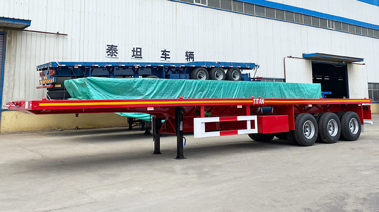 3 Axle 40 Foot Flat Bed Semi Trailer for Sale in Guam