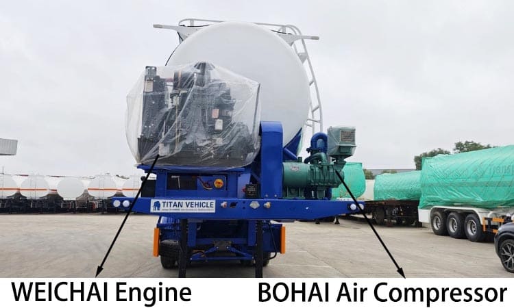 4 Axle Dry Bulk Cement Tanker Trailer for Sale in Guam