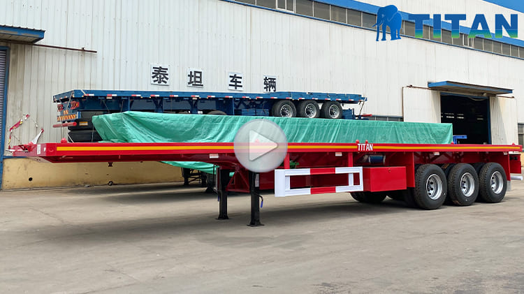 3 Axle 40 Foot FlatBed Trailer for Sale Near Me in Guam 