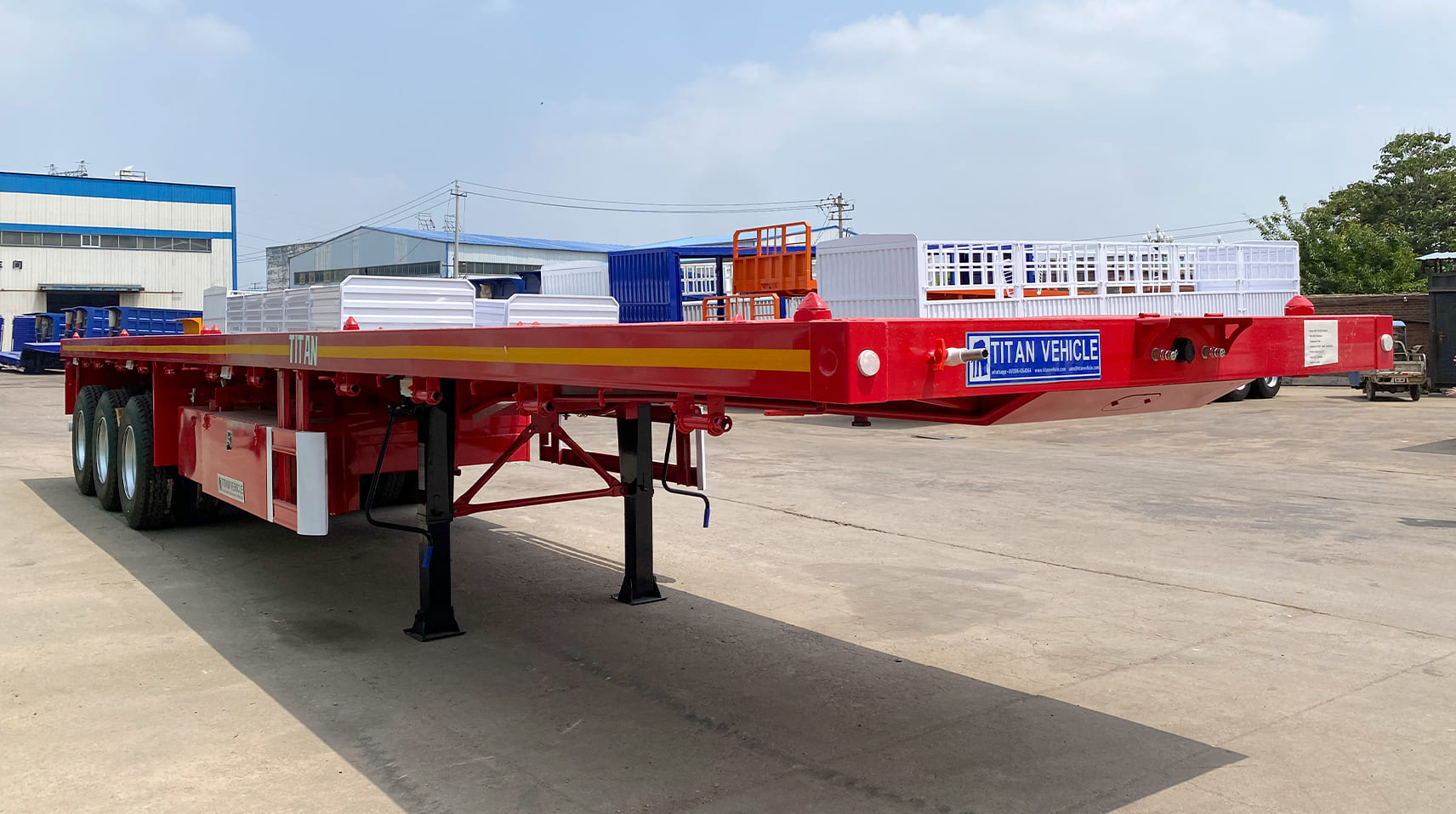 3 Axle 40 Foot FlatBed Trailer for Sale Near Me in Guam 