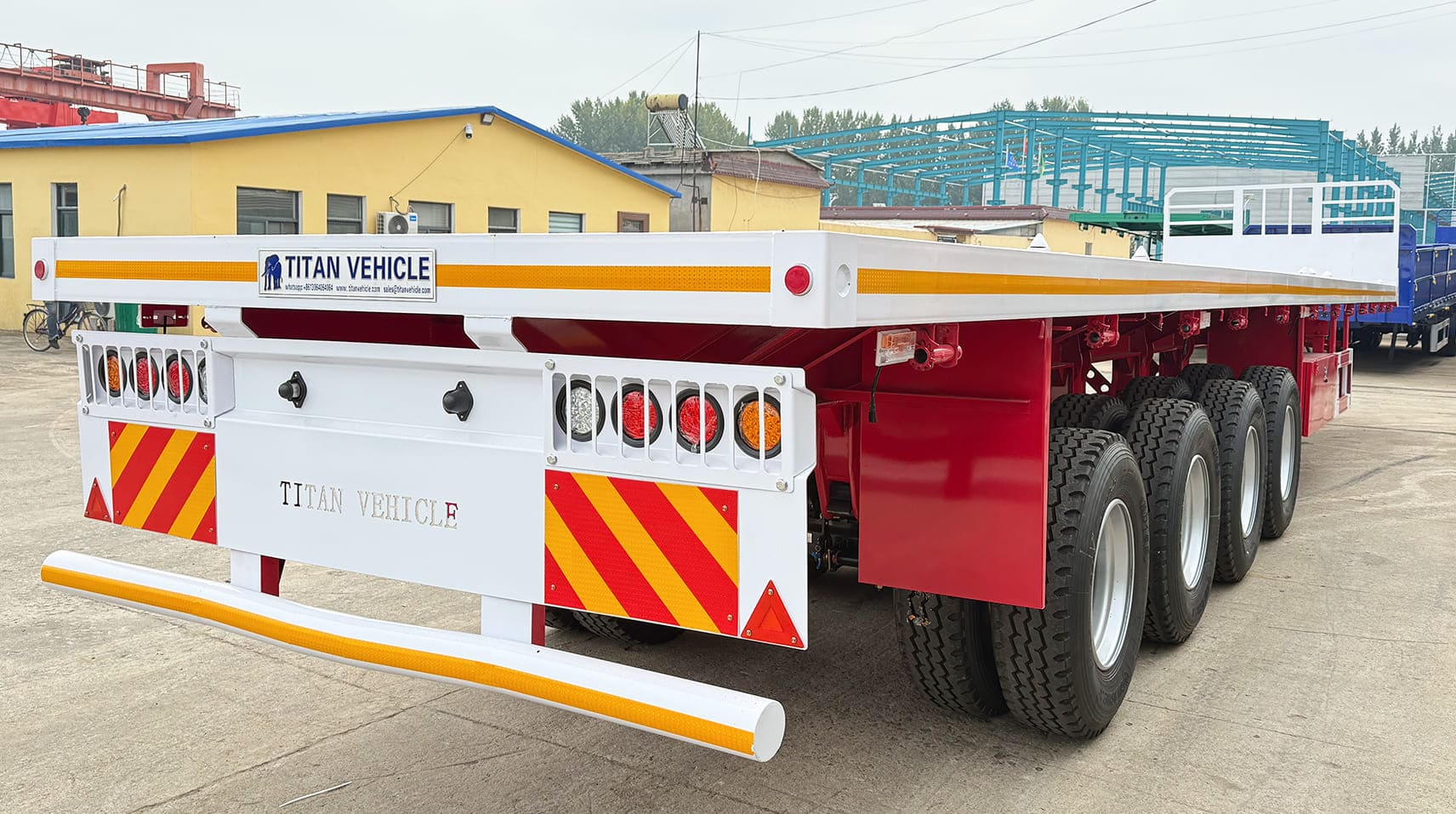 Heavy Duty 48 Ft Flatbed Trailer for Sale Sizes in Guam