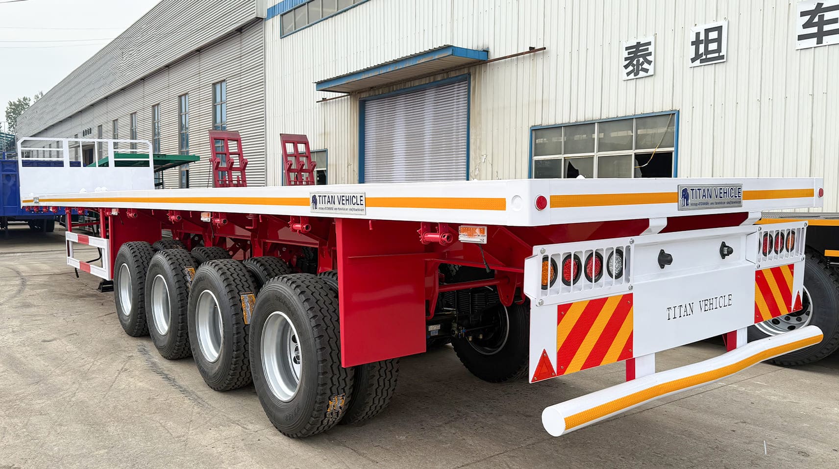 Heavy Duty 48 Ft Flatbed Trailer for Sale Sizes in Guam