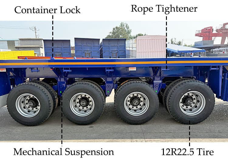 45 Ft Flat Trailers for Sale | Heavy Duty 4 Axle Flatbed Trailer in Guam