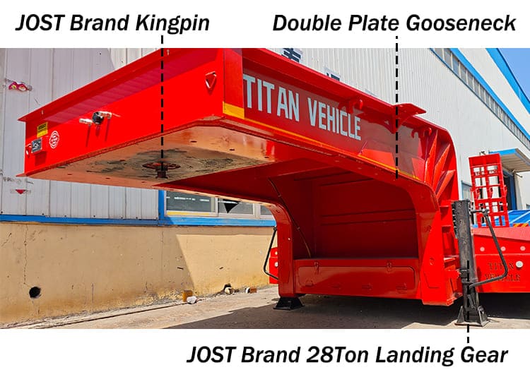 2 Line 4 Axle Lowbed Trailer Truck for Sale in Guam