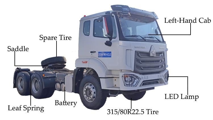 Sinotruk Howo 380 Tractor Truck for Sale in Guam