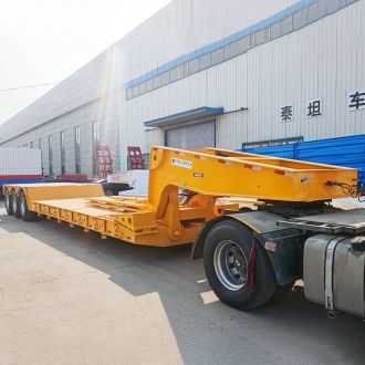 3 Axle 80 Tons RGN Lowboy Trailer 